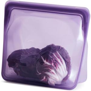 imageStasher Premium Silicone Reusable Food Storage StandUp Mid Bag Clear Microwave Sous Vide Dishwasher Oven and Freezer Safe BPA Free Leakfree Ecofriendly 56 OzSea Urchin