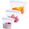imageStasher Premium Silicone Reusable Food Storage Bags 3Pack Multi MultiUse Food Storage Bags Lunch Bag Travel Containers BPA Free Leakfree DishwasherSafe EcofriendlyClear