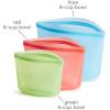 imageStasher Premium Silicone Reusable Food Storage Bags 3Pack Multi MultiUse Food Storage Bags Lunch Bag Travel Containers BPA Free Leakfree DishwasherSafe EcofriendlyGreen  Red  Blue