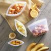 imageStasher Premium Silicone Reusable Food Storage Bags 3Pack Multi MultiUse Food Storage Bags Lunch Bag Travel Containers BPA Free Leakfree DishwasherSafe EcofriendlyClear