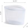 imageStasher Premium Silicone Reusable Food Storage Bowl Blue Microwave Sous Vide Dishwasher Oven and Freezer Safe BPA Free Leakfree Ecofriendly 8Cup BowlClear