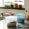 imageStasher Premium Silicone Reusable Food Storage Bowl Blue Microwave Sous Vide Dishwasher Oven and Freezer Safe BPA Free Leakfree Ecofriendly 8Cup BowlClear