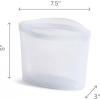 imageStasher Premium Silicone Reusable Food Storage Bowl Blue Microwave Sous Vide Dishwasher Oven and Freezer Safe BPA Free Leakfree Ecofriendly 8Cup BowlClear