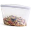 imageStasher Premium Silicone Reusable Food Storage Bowl Blue Microwave Sous Vide Dishwasher Oven and Freezer Safe BPA Free Leakfree Ecofriendly 8Cup BowlClear