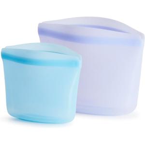 imageStasher Premium Silicone Reusable Food Storage Bags 3Pack Multi MultiUse Food Storage Bags Lunch Bag Travel Containers BPA Free Leakfree DishwasherSafe EcofriendlyBlue  Lavender