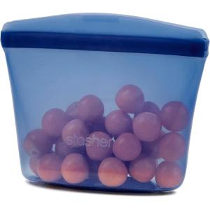 imageStasher Premium Silicone Reusable Food Storage Bowl Blue Microwave Sous Vide Dishwasher Oven and Freezer Safe BPA Free Leakfree Ecofriendly 8Cup BowlDeep Ocean