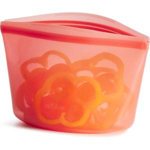imageStasher Premium Silicone Reusable Food Storage Bowl Blue Microwave Sous Vide Dishwasher Oven and Freezer Safe BPA Free Leakfree Ecofriendly 8Cup BowlRed
