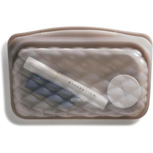 imageStasher Premium Silicone Reusable Makeup Everyday Bag Taupe Beauty ampamp Travel Toiletry Bag Storage Bag Organizer Dishwasher ampamp Heat Safe TSA Friendly BPA Free Leakfree Eco Friendly 26 OzTouchup