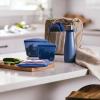 imageStasher OnTheGo Boxed Starter Kit 5Pack Premium Silicone Reuseable Food Storage Bags Deep Ocean Water Bottle MultiUse Travel Containers BPA Free Leakfree Dishwasher Safe EcoFriendly