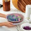imageStasher Premium Reusable Silicone Stretch Lids 3Pack Box  Large Clear 9 Lids Airtight Seal Food Container Covers BPA Free Leakfree Dishwasher Safe Microwave Safe EcoFriendlyLarge 3Pack