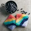 imageStasher Premium Silicone Reusable Food Storage Bags 4Pack Tie Dye Multi MultiUse Food Storage Bags Lunch Bag Travel Containers BPA Free Leakfree DishwasherSafe EcofriendlyRainbow Splash  Red