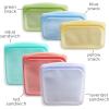 imageStasher Premium Silicone Reusable Food Storage Bags 4Pack Tie Dye Multi MultiUse Food Storage Bags Lunch Bag Travel Containers BPA Free Leakfree DishwasherSafe EcofriendlyAqua  Red  Lavender  Yellow  Green  Blue