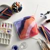 imageStasher Premium Silicone Reusable Food Storage Bags 4Pack Tie Dye Multi MultiUse Food Storage Bags Lunch Bag Travel Containers BPA Free Leakfree DishwasherSafe EcofriendlyRainbow Splash  Purple Wave  Red  Lavender