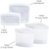 imageStasher Premium Silicone Reusable Food Storage Bags 6Pack Multi MultiUse Food Storage Bags Lunch Bag Travel Containers BPA Free Leakfree DishwasherSafe EcofriendlyClear