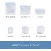 imageStasher Premium Silicone Reusable Food Storage Bags 6Pack Starter Kit Sea Spray MultiUse Food Storage Bags Lunch Bag Travel Containers BPA Free Leakfree DishwasherSafe EcofriendlyClear