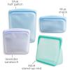 imageStasher Premium Silicone Reusable Food Storage Bags 6Pack Tie Dye Multi MultiUse Food Storage Bags Lunch Bag Travel Containers BPA Free Leakfree DishwasherSafe EcofriendlyAqua  Blue  Lavender