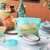 imageStasher Premium Silicone Reusable Food Storage Bags 6Pack Tie Dye Multi MultiUse Food Storage Bags Lunch Bag Travel Containers BPA Free Leakfree DishwasherSafe EcofriendlyEndangered Seas