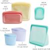 imageStasher Premium Silicone Reusable Food Storage Bags 7Pack Rainbow MultiUse Food Storage Bags Lunch Bag Travel Containers BPA Free Leakfree DishwasherSafe EcofriendlyRainbow