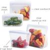 imageStasher Premium Silicone Reusable Food Storage Bags and Stretch Lids 10Pack Clear Airtight Seal Food Containers ampamp Covers Boxed Starter Kit BPA Free Leakfree Dishwasher Safe EcoFriendly4Pack