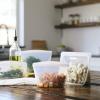 imageStasher Premium Silicone Reusable Food Storage Bags and Stretch Lids 10Pack Clear Airtight Seal Food Containers ampamp Covers Boxed Starter Kit BPA Free Leakfree Dishwasher Safe EcoFriendly4Pack