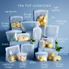 imageStasher Premium Silicone Reusable Food Storage Bags and Stretch Lids 10Pack Clear Airtight Seal Food Containers ampamp Covers Boxed Starter Kit BPA Free Leakfree Dishwasher Safe EcoFriendly4Pack
