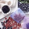 imageStasher Premium Silicone Reusable Food Storage Sandwich Bag Purple Microwave Sous Vide Dishwasher Oven and Freezer Safe BPA Free Leakfree Ecofriendly 28 OzLavender