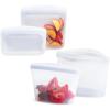 imageStasher Premium Silicone Reusable Food Storage Bags 6Pack Multi MultiUse Food Storage Bags Lunch Bag Travel Containers BPA Free Leakfree DishwasherSafe EcofriendlyClear