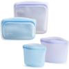 imageStasher Premium Silicone Reusable Food Storage Bags 6Pack Multi MultiUse Food Storage Bags Lunch Bag Travel Containers BPA Free Leakfree DishwasherSafe EcofriendlyBlue  Lavender