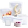 imageStasher Premium Silicone Reusable Food Storage Bags 6Pack Starter Kit Sea Spray MultiUse Food Storage Bags Lunch Bag Travel Containers BPA Free Leakfree DishwasherSafe EcofriendlyClear