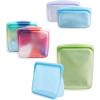 imageStasher Premium Silicone Reusable Food Storage Bags 6Pack Tie Dye Multi MultiUse Food Storage Bags Lunch Bag Travel Containers BPA Free Leakfree DishwasherSafe EcofriendlyTie Dye