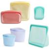 imageStasher Premium Silicone Reusable Food Storage Bags 7Pack Rainbow MultiUse Food Storage Bags Lunch Bag Travel Containers BPA Free Leakfree DishwasherSafe EcofriendlyRainbow