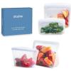 imageStasher Premium Silicone Reusable Food Storage Bags and Stretch Lids 10Pack Clear Airtight Seal Food Containers ampamp Covers Boxed Starter Kit BPA Free Leakfree Dishwasher Safe EcoFriendly4Pack
