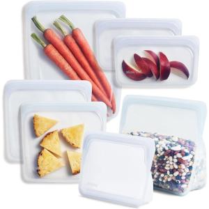imageStasher Premium Silicone Reusable Food Storage Bags 7Pack Starter Kit Multi MultiUse Food Storage Bags Lunch Bag Travel Containers BPA Free Leakfree DishwasherSafe Ecofriendly