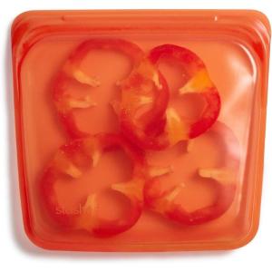 imageStasher Premium Silicone Reusable Food Storage Sandwich Bag Purple Microwave Sous Vide Dishwasher Oven and Freezer Safe BPA Free Leakfree Ecofriendly 28 OzCitrus