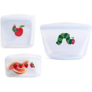 imageStasher x the World of Eric Carle Premium Silicone Reusable Food Storage Bags 3Pack MultiUse Food Storage Bags Lunch Bag Travel Containers BPA Free Leakfree DishwasherSafe Ecofriendly