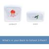 imageStasher Premium Silicone Reusable Food Storage Bags 2Pack MultiUse Lunch Bag Travel Containers BPA Free Leakfree Dishwasher Safe EcofriendlyJellyfish  Turtle Patterns