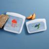 imageStasher Premium Silicone Reusable Food Storage Bags 2Pack MultiUse Lunch Bag Travel Containers BPA Free Leakfree Dishwasher Safe EcofriendlyJellyfish  Turtle Patterns